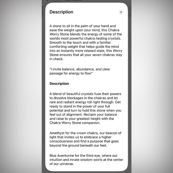 TINY RITUALS Chakra Worry Stone - Picture 5 of 5